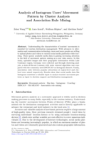 Analysis of Instagram Users’ Movement Pattern by Cluster Analysis and Association Rule Mining