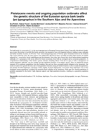Pleistocene events and ongoing population outbreaks affect the genetic structure of the Eurasian spruce bark beetle Ips typographus in the Southern Alps and the Apennines