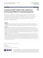 Targeting NLRP3 inhibits AML progression by inducing PERK/eIF2-mediated apoptosis