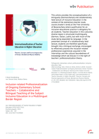 Inclusion-related Professionalization of ongoing Elementary School Teachers: Collaborative and bilingual Teaching of the Subject Inclusive Education in a multilingual Border Region