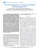 Thin-Film Electronics on a Green and Flexible Cellulose-Based Film