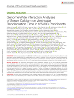 Genome-Wide Interaction Analyses of Serum Calcium on Ventricular Repolarization Time in 125 393 Participants
