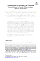 Estimating Tourist Arrivals by User Generated Content Volume in Periods of Extraordinary Demand Fluctuations
