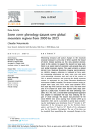 Snow cover phenology dataset over global mountain regions from 2000 to 2023