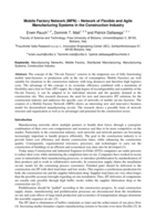 Mobile Factory Network (MFN): Network of Flexible and Agile Manufacturing Systems in the Construction Industry