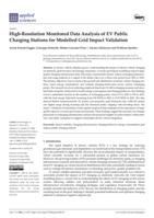 High-Resolution Monitored Data Analysis of EV Public Charging Stations for Modelled Grid Impact Validation