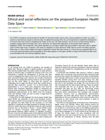 Ethical and social reflections on the proposed European Health Data Space