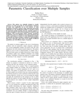 Parametric classification over multiple samples