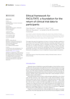 Ethical framework for FACILITATE: a foundation for the return of clinical trial data to participants