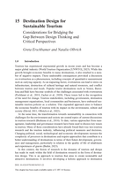 Destination Design for Sustainable Tourism: Considerations for Bridging the Gap Between Design Thinking and Critical Perspectives