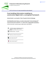 From building information modeling to construction digital twin: a conceptual framework