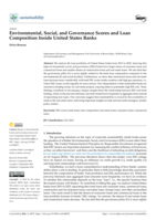 Environmental, Social, and Governance Scores and Loan Composition Inside United States Banks