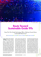 Route Toward Sustainable Oxide TFTs: Does Thin Film Oxide Technology Offer a Pathway Toward More Sustainable Electronics?