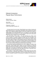 Introduction: Popular Music Performance