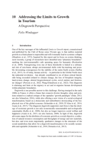 Addressing the Limits to Growth in Tourism: A Degrowth Perspective