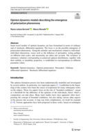 Opinion dynamics models describing the emergence of polarization phenomena