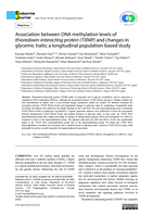 Association between DNA methylation levels of thioredoxin-interacting protein (TXNIP) and changes in glycemic traits: a longitudinal population-based study