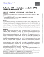 Performing highly parallelized and reproducible GWAS analysis on biobank-scale data