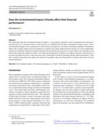 Does the environmental impact of banks affect their financial performance?
