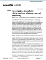 Investigating the validity of the hue-heat effect on thermal sensitivity