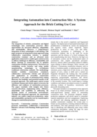 Integrating Automation into Construction Site: A System Approach for the Brick Cutting Use Case