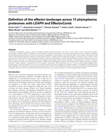 Definition of the effector landscape across 13 phytoplasma proteomes with LEAPH and EffectorComb