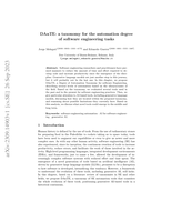 DAnTE: A Taxonomy for the Automation Degree of Software Engineering Tasks