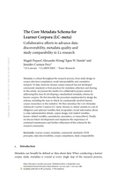 The Core Metadata Schema for Learner Corpora (LC-meta):  collaborative efforts to advance data discoverability, metadata quality and study comparability in L2 research