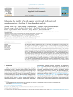 Enhancing the stability of a Red Organic Wine through Hydroxytyrosol Supplementation at Bottling: A Time-Dependent Analysis