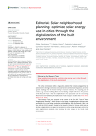 Solar neighborhood planning: optimize solar energy use in cities through the digitalization of the built environment