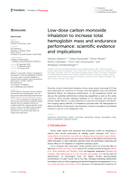 Low-dose carbon monoxide inhalation to increase total hemoglobin mass and endurance performance: scientific evidence and implications