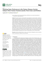 Teaching Topic Preferences in the Nature-Human-Society Subject: How Trainee Teachers Justify Their Likes and Dislikes