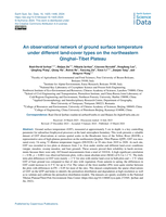 An observational network of ground surface temperature under different land-cover types on the northeastern Qinghai–Tibet Plateau