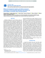Effect of management system and dietary seasonal variability on environmental efficiency and human net food supply of mountain dairy farming systems