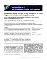 Simulation of Energy Scenarios for the Transition of an Urban Neighborhood into a Renewable Energy Community