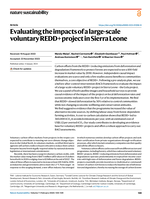 Evaluating the impacts of a large-scale voluntary REDD+ project in Sierra Leone