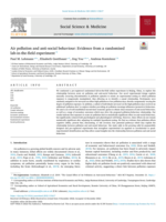 Air pollution and anti-social behaviour: Evidence from a randomised lab-in-the-field experiment