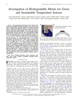 Investigation of Biodegradable Metals for Green and Sustainable Temperature Sensors