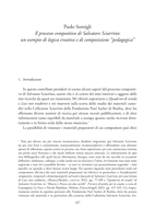 Il processo compositivo di Salvatore Sciarrino: un esempio di logica creativa e di composizione “pedagogica"