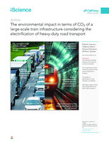 The environmental impact in terms of CO2 of a large-scale train infrastructure considering the electrification of heavy-duty road transport
