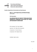 Valorization of South Tyrolean food products through the study of their antioxidant behavior