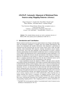 ADaMaP: Automatic Alignment of Relational Data Sources using Mapping Patterns (Abstract)