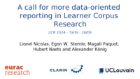 A call for more data-oriented reporting in Learner Corpus research