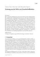 Leistung aus der Sicht von Grundschulkindern