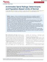 Archimedes Spiral Ratings: Determinants and Population‐Based Limits of Normal