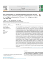 Short communication: Do veterinary diagnoses coming from electronic recording system of veterinary treatments have the potential to be used for breeding in small populations? The case of the dual-purpose Alpine Grey cattle breed