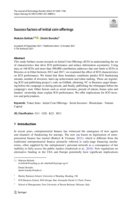Success factors of initial coin offerings