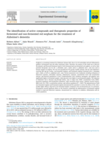 The identification of active compounds and therapeutic properties of fermented and non-fermented red sorghum for the treatment of Alzheimer's dementia