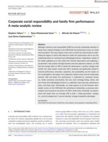 Corporate social responsibility and family firm performance: A meta-analytic review