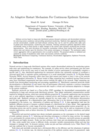 An Adaptive Restart Mechanism for Continuous Epidemic Systems